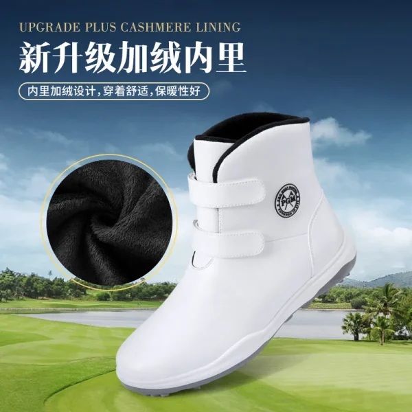 PGM golf shoes women's anti-slip shoes autumn and winter plus velvet lining golf short boots waterproof boots - Image 4