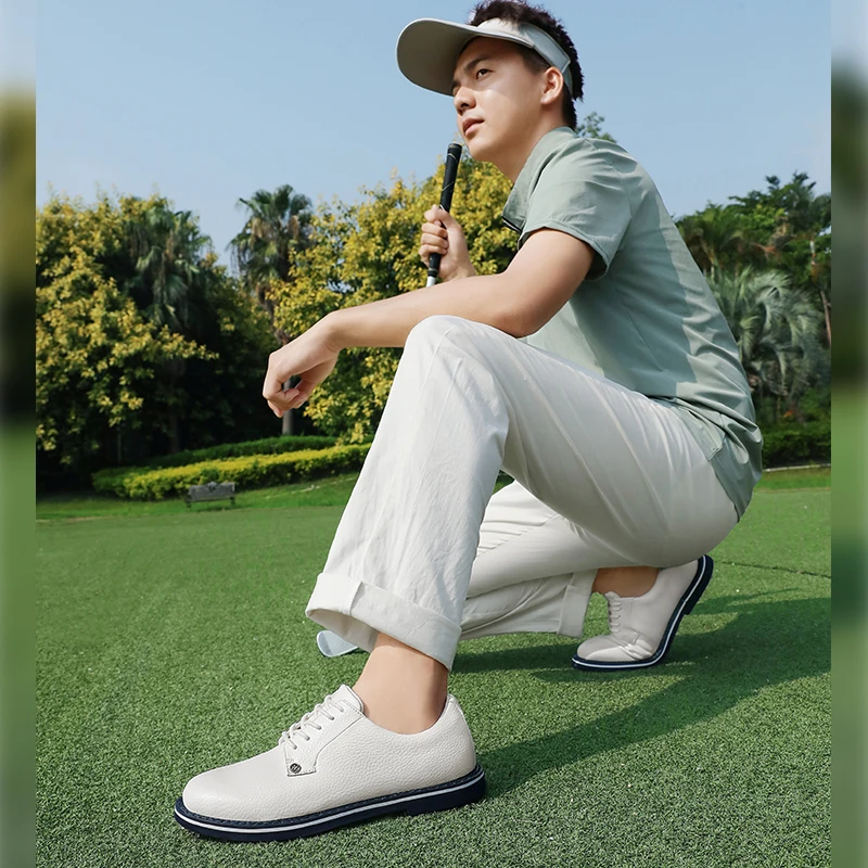 Golf Shoes For Men 2024 New White Professional Waterproof Non-slip Spikeless Outdoor Leisure Walking Training Golfer Sneakers - Image 4