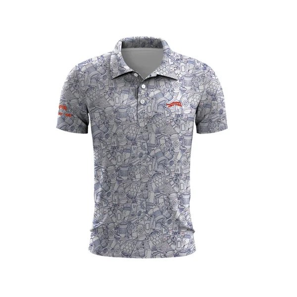 Golf Random Pattern Men's Summer Golf T-Shirt Top Quick Dry Golf Club Button Up T-Shirt Polo Shirt y2k Clothing Lapel Hot Sale - Image 6