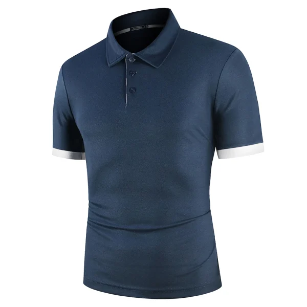 Men Polo Men Shirt Short Sleeve Polo Shirt Contrast Color Polo New Clothing Summer Streetwear Casual Fashion Men tops - Image 12