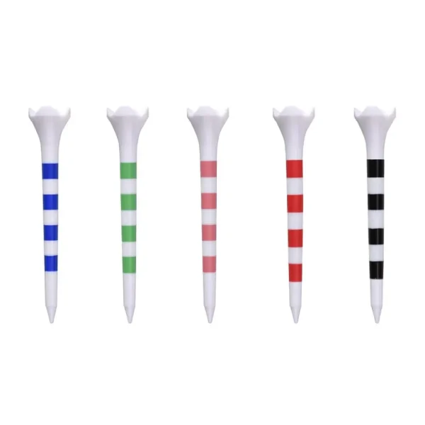 20Pcs Plastic 70/83mm Golf Tee Set with Stripe Durable Golf Ball Holder Plastic Stripes Golf Practice Tees Golf Training - Image 2