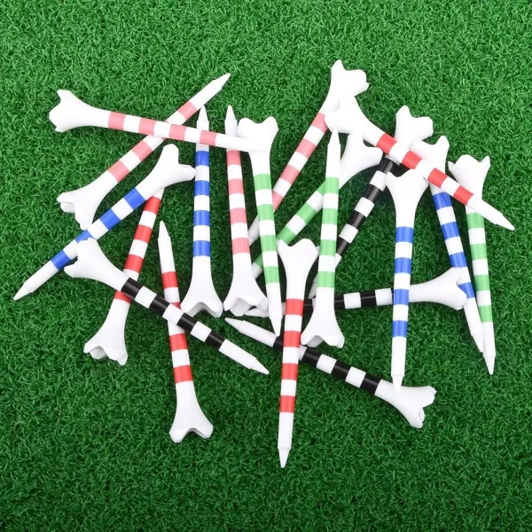 20Pcs Plastic 70/83mm Golf Tee Set with Stripe Durable Golf Ball Holder Plastic Stripes Golf Practice Tees Golf Training - Image 4
