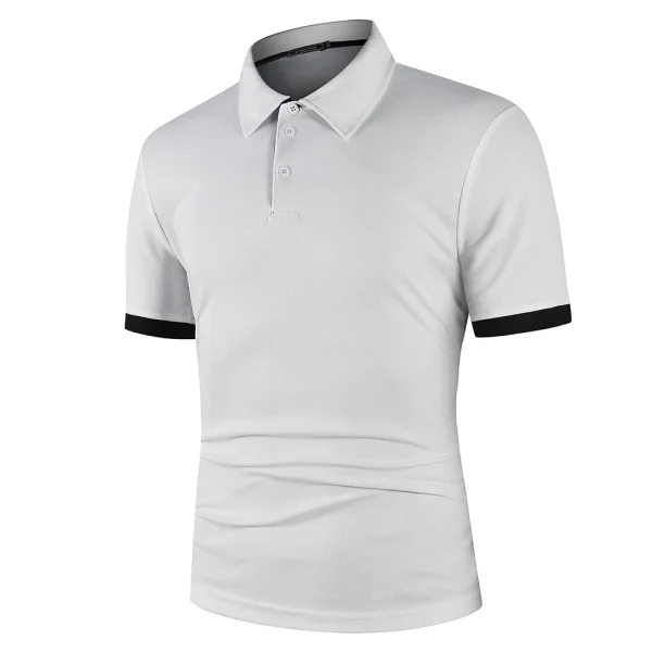 Men Polo Men Shirt Short Sleeve Polo Shirt Contrast Color Polo New Clothing Summer Streetwear Casual Fashion Men tops - Image 14