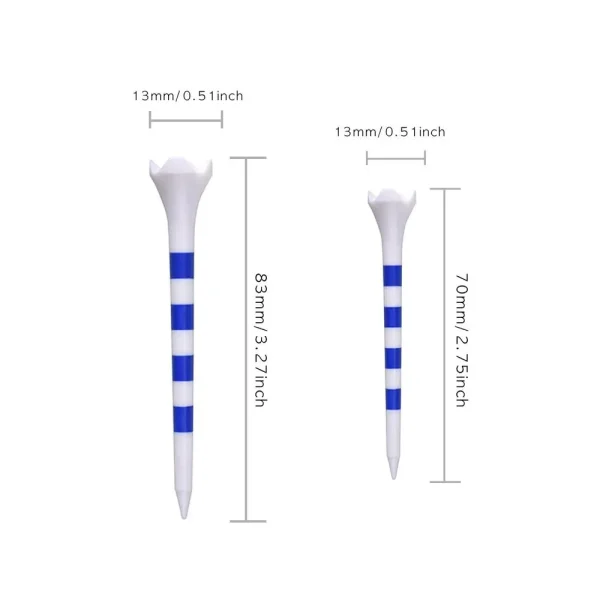20Pcs Plastic 70/83mm Golf Tee Set with Stripe Durable Golf Ball Holder Plastic Stripes Golf Practice Tees Golf Training - Image 6