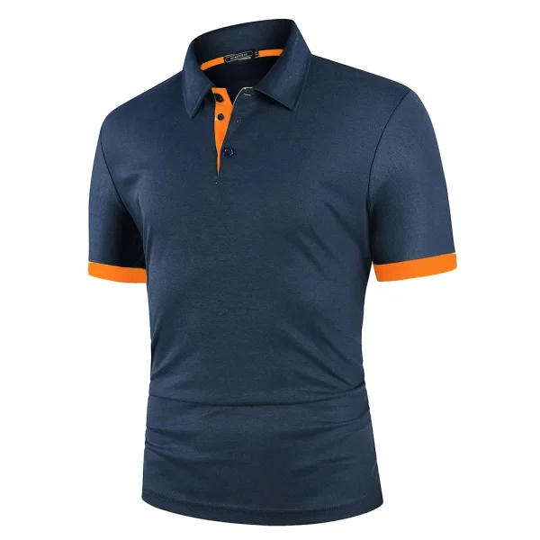 Men Polo Men Shirt Short Sleeve Polo Shirt Contrast Color Polo New Clothing Summer Streetwear Casual Fashion Men tops - Image 9