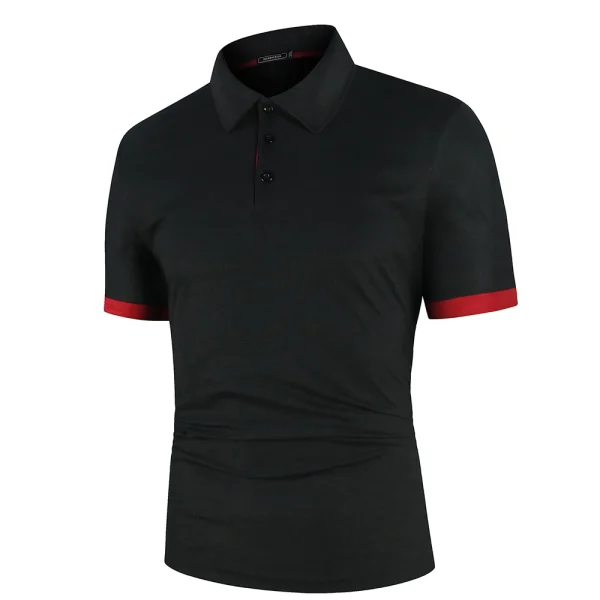 Men Polo Men Shirt Short Sleeve Polo Shirt Contrast Color Polo New Clothing Summer Streetwear Casual Fashion Men tops - Image 3