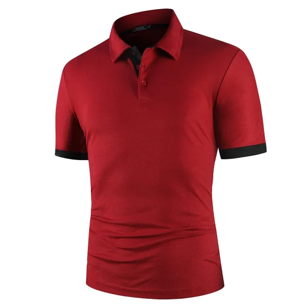 Men Polo Men Shirt Short Sleeve Polo Shirt Contrast Color Polo New Clothing Summer Streetwear Casual Fashion Men tops - Image 5