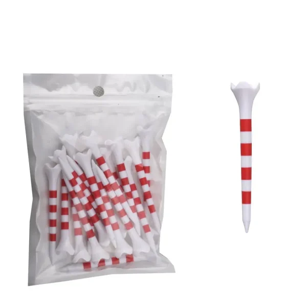 20Pcs Plastic 70/83mm Golf Tee Set with Stripe Durable Golf Ball Holder Plastic Stripes Golf Practice Tees Golf Training - Image 8