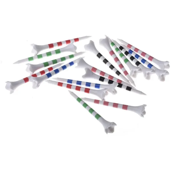 20Pcs Plastic 70/83mm Golf Tee Set with Stripe Durable Golf Ball Holder Plastic Stripes Golf Practice Tees Golf Training - Image 5