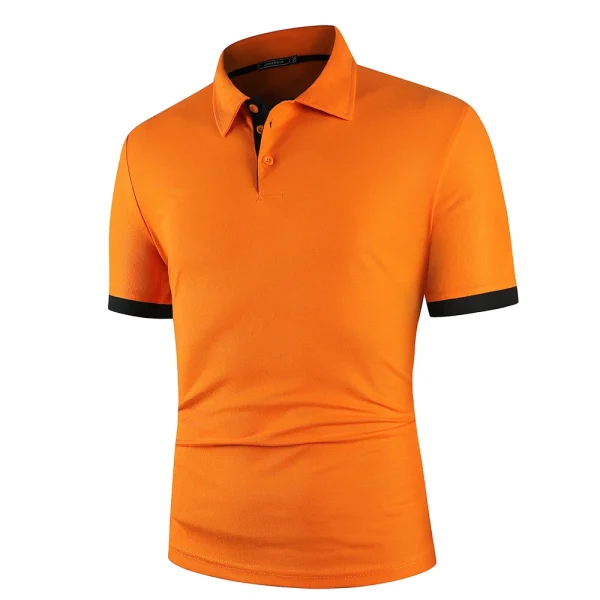 Men Polo Men Shirt Short Sleeve Polo Shirt Contrast Color Polo New Clothing Summer Streetwear Casual Fashion Men tops - Image 4